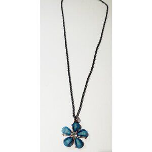 Indie Designs Blue Chic Lovely Floral Charm Retro Flower Accessories Necklaces